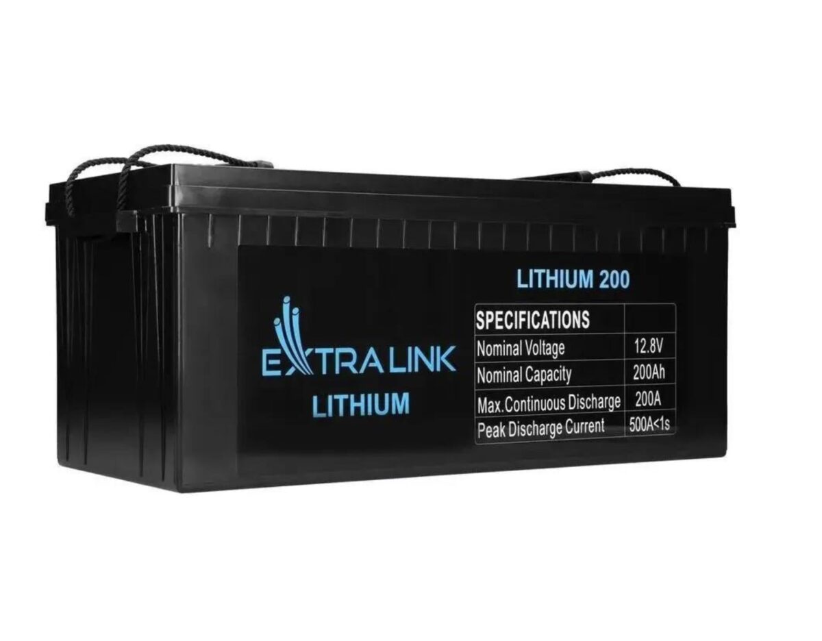 LiFePO4 акумулятор Extralink батарея для ДБЖ або інвертора 12.8V 200Ah