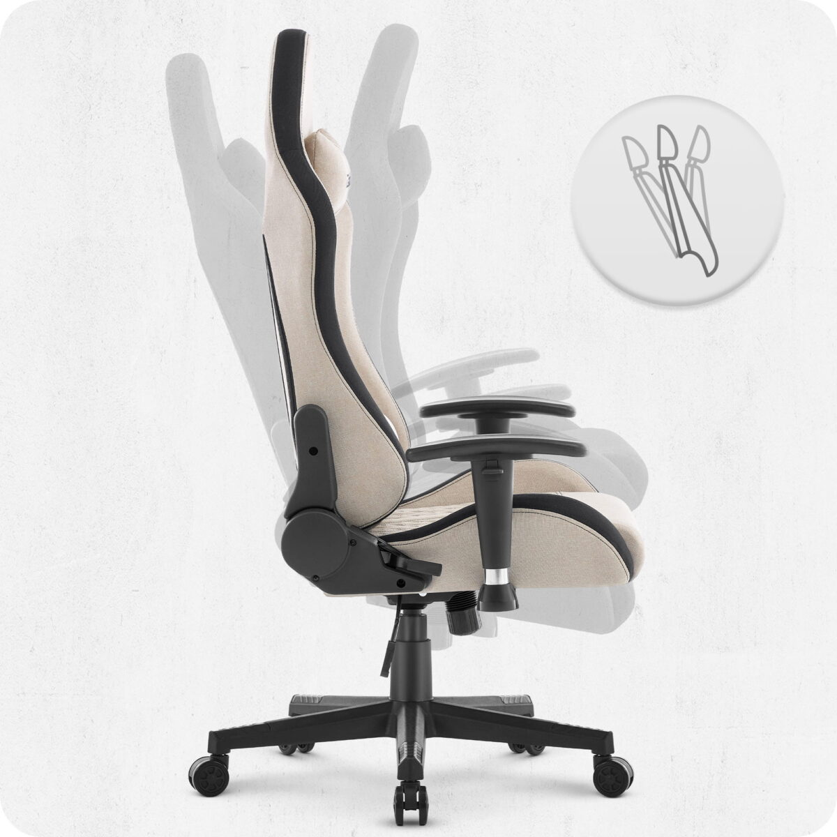 Ігрове крісло Cabro C508 Beige тканина - Зображення 7
