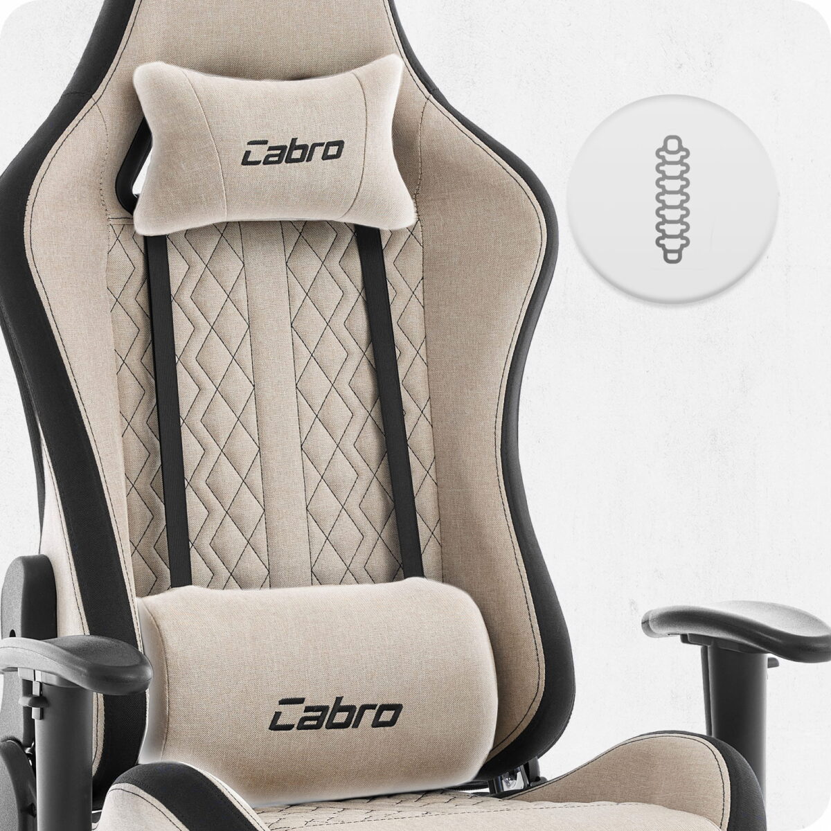 Ігрове крісло Cabro C508 Beige тканина - Зображення 8
