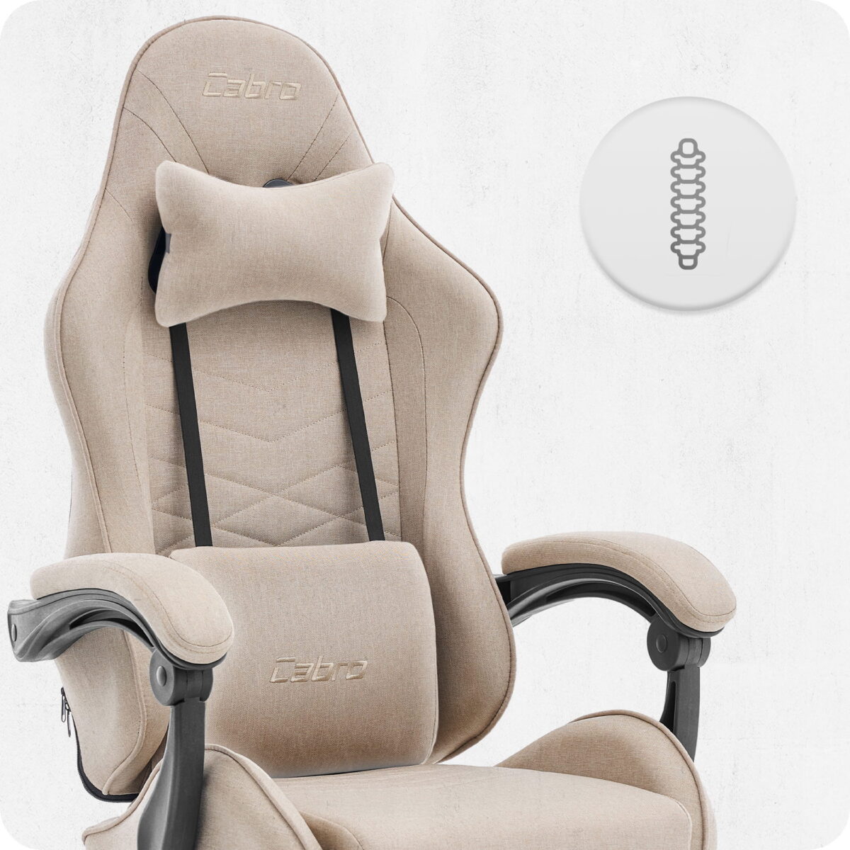 Ігрове крісло Cabro C500 Beige тканина - Зображення 10