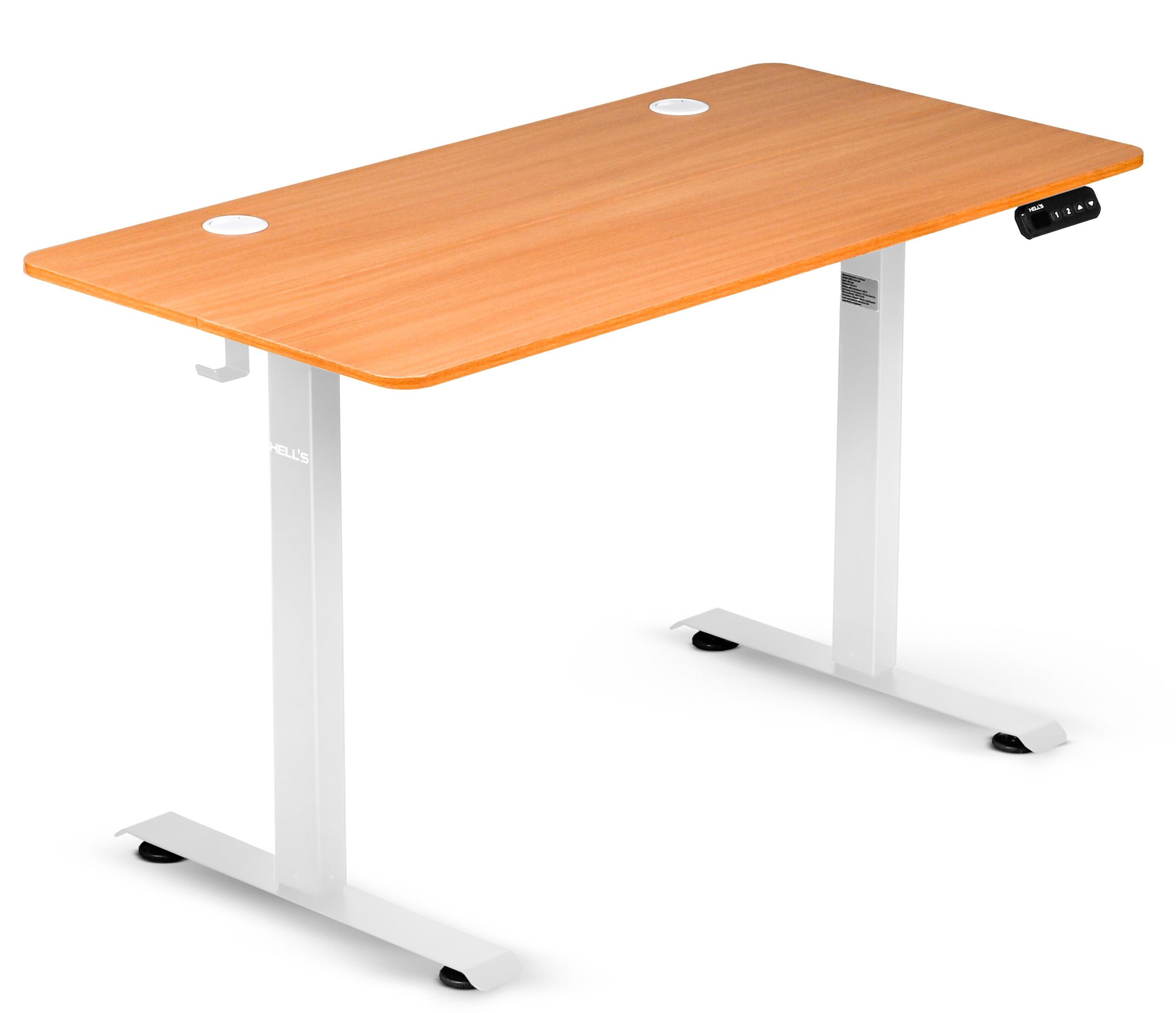 Biurko-elektryczne-z-regulacja-wysokosci-Hells-Chair-Oak-White-120-cm Стіл Hell's Chair Oak White з електричним регулюванням ,120x60 см - Зображення 1