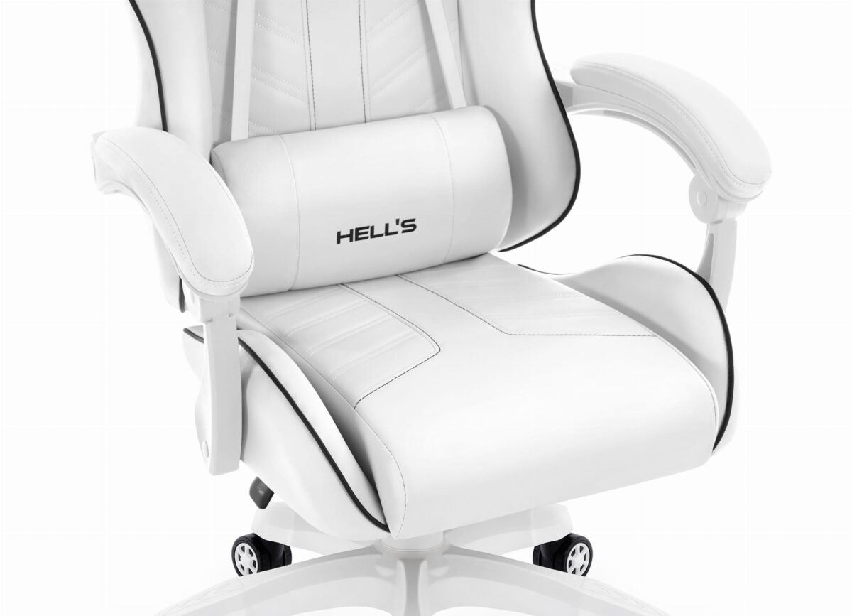 Геймерське крісло Hell's Chair HC-1007 White Black - Зображення 5