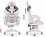 Геймерське крісло Hell's Chair HC-1007 White Black - Зображення 10