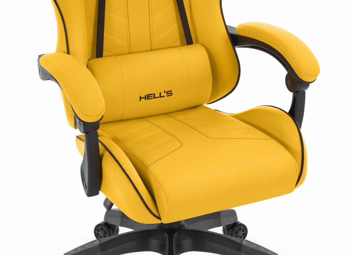 Геймерське крісло Hell's Chair HC-1007 Yellow Black - Зображення 6