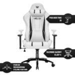 Геймерське крісло Hell's Chair HC-1013 White Black - Зображення 7