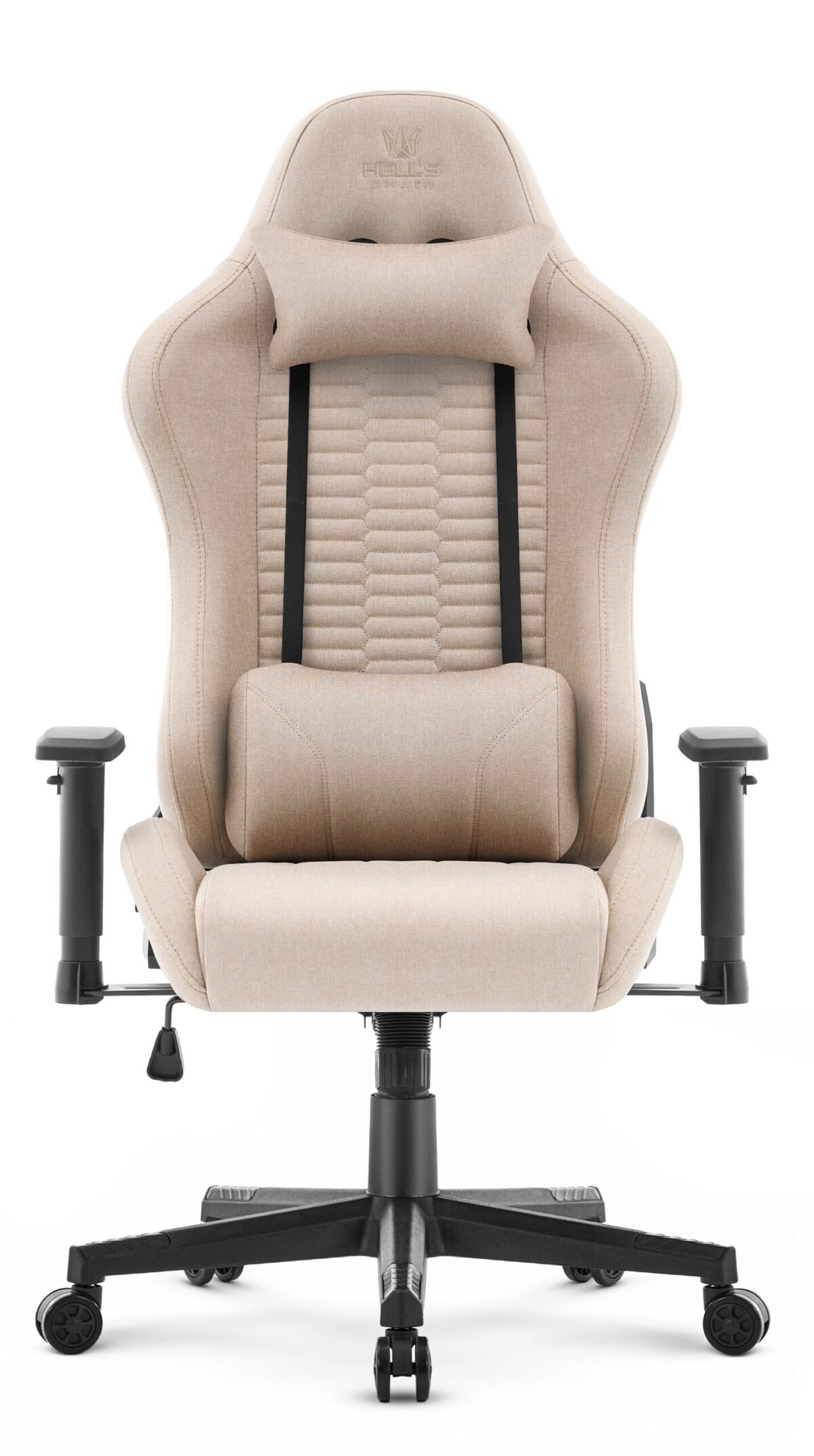 Геймерське крісло Hell's Chair HC-2000 Beige Black тканина - Зображення 2