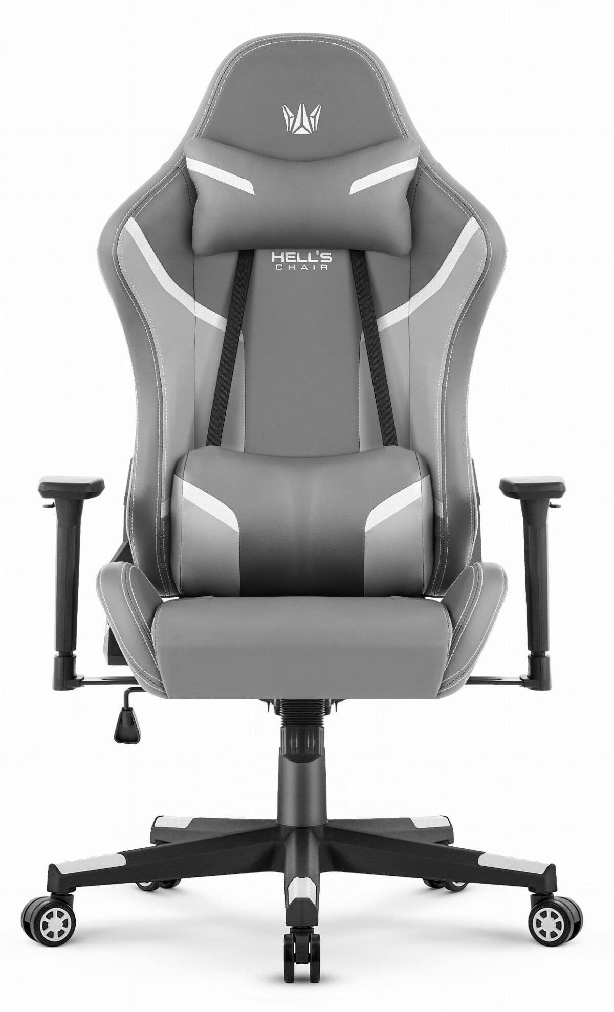 Геймерське крісло Hell's Chair HC-2002 Grey White - Зображення 2