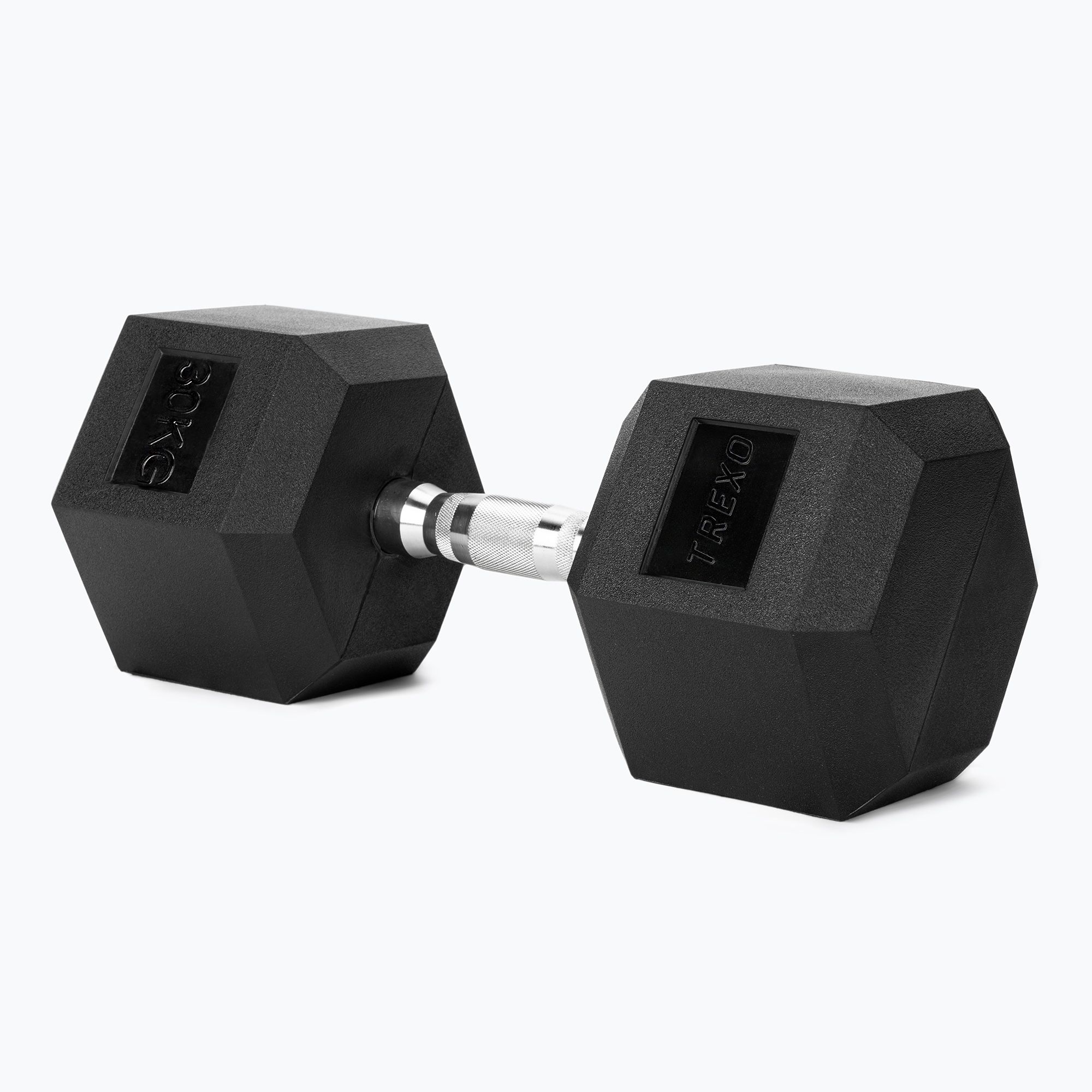 gantelja-progumovana-xtrexo-hex-30-kg-1099375 Гантеля прогумована XTREXO Hex 30 кг - Зображення 1