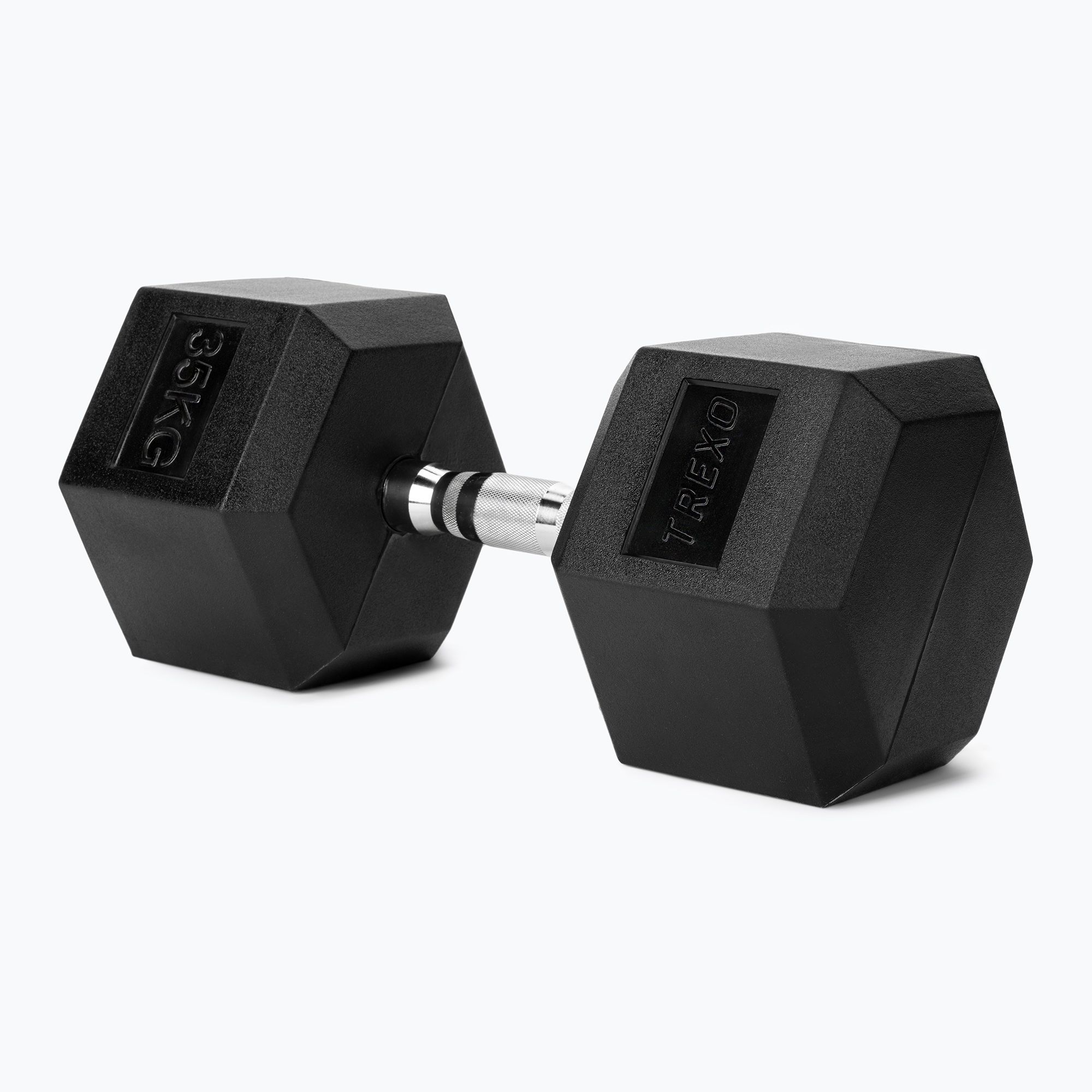 hantel-ogumowany-xtrexo-hex-35-kg-1099376 Гантель XTREXO Hex 35 кг з гумовим покриттям - Зображення 1