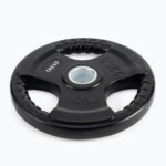 Чавунний диск для штанги XTREXO RW10 10 кг з чорним гумовим покриттям