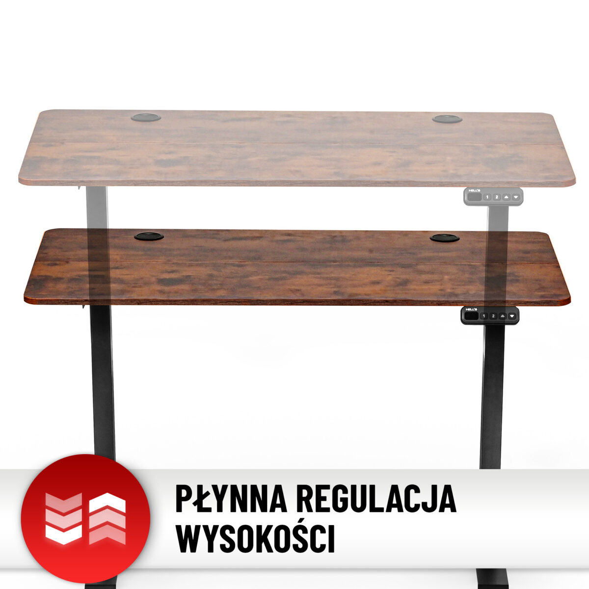 Стіл Hell's Chair Rustic Brown з електричним регулюванням 140x70 см - Зображення 12