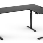 Стіл Hell's Chair Black з електричним регулюванням кутовий 180x120 см