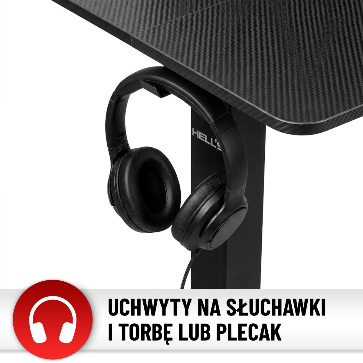 Стіл Hell's Chair з електричним регулюванням Black Carbon 140x70 см - Зображення 15