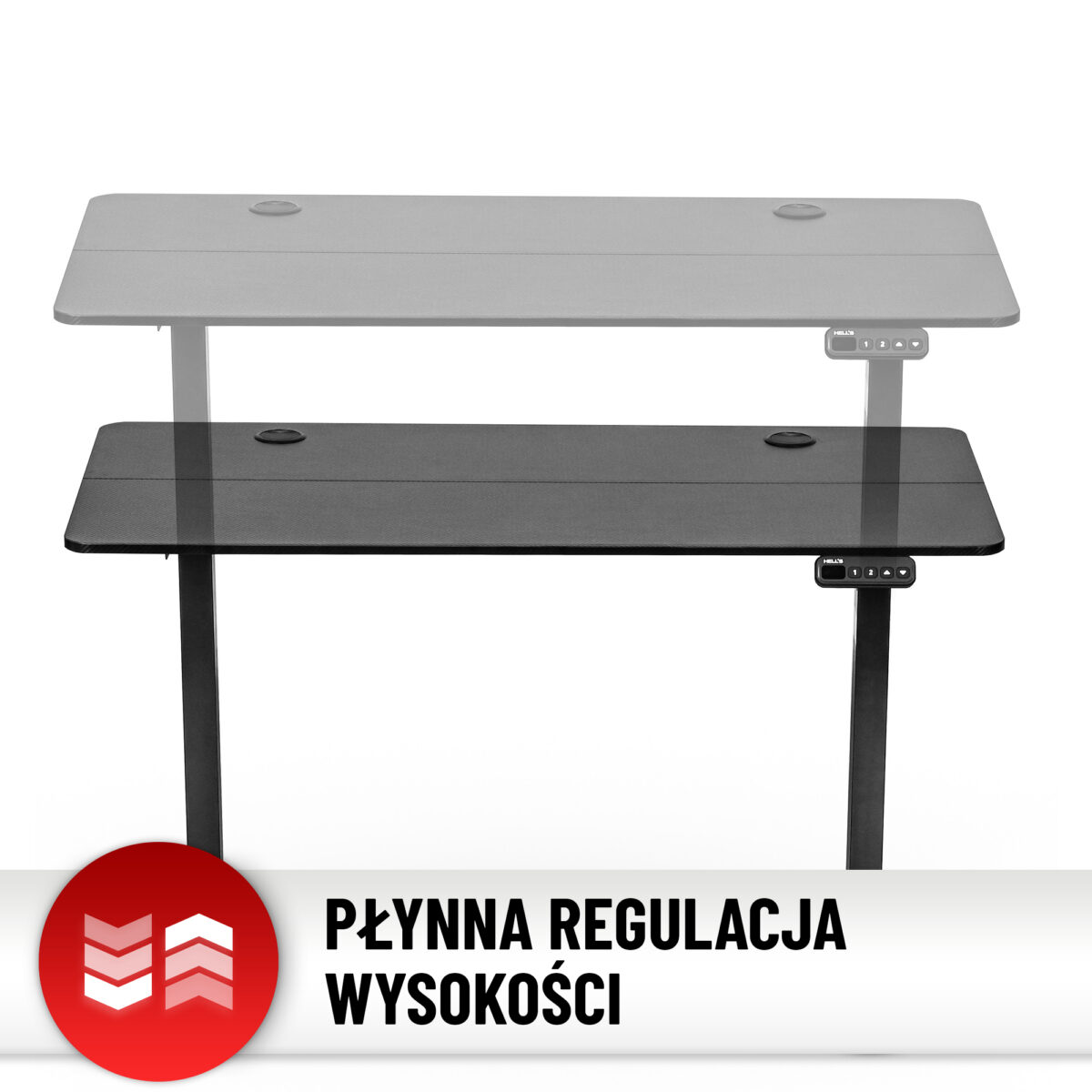 Стіл Hell's Chair з електричним регулюванням Black Carbon 140x70 см - Зображення 16