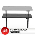 Стіл Hell's Chair з електричним регулюванням Black Carbon 140x70 см - Зображення 16