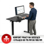 Стіл Hell's Chair з електричним регулюванням Black Carbon 140x70 см - Зображення 17