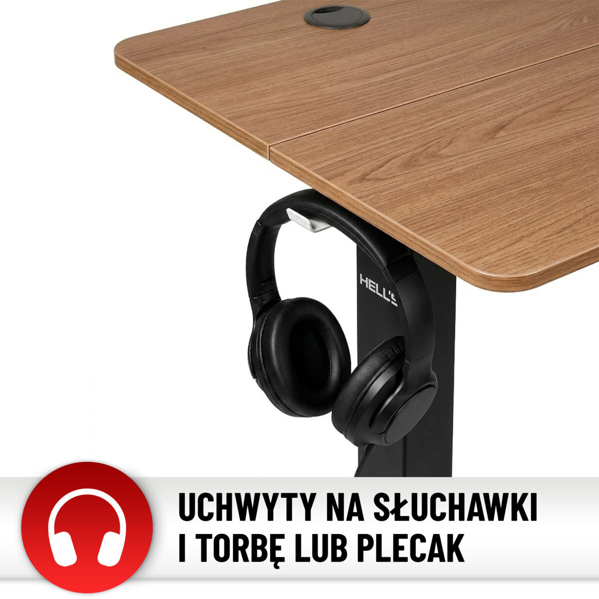 Стіл Hell's Chair Natur Wood Black з електричним регулюванням 140x70 см - Зображення 11