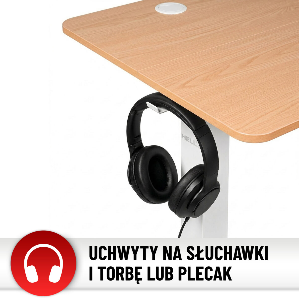 Стіл Hell's Chair Natur Wood White з електричним регулюванням 140x70 см - Зображення 13