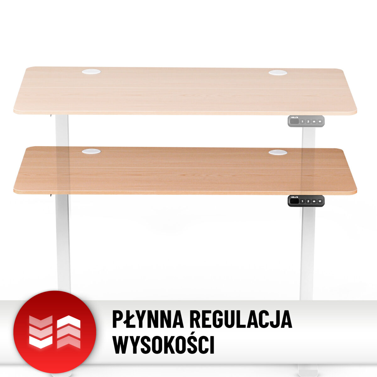 Стіл Hell's Chair Natur Wood White з електричним регулюванням 140x70 см - Зображення 14