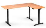 Стіл Hell's Chair Oak Wood Black з електричним регулюванням кутовий 180x120 см