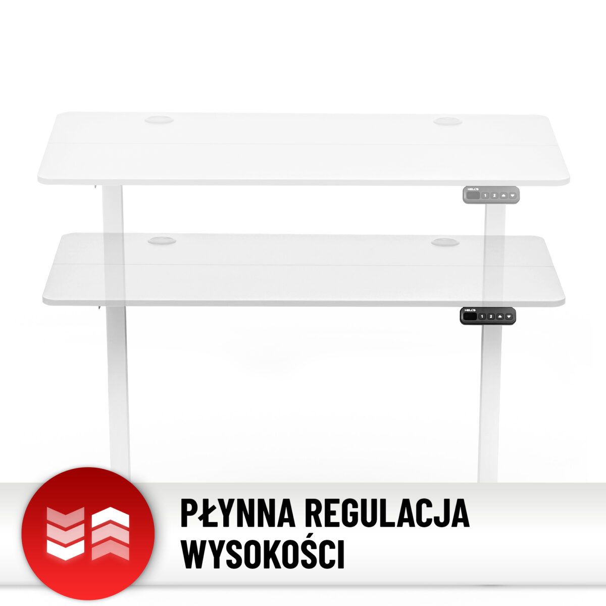 Стіл Hell's Chair з електричним регулюванням White 140x70 см - Зображення 12