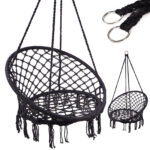 Крісло-гойдалка LUARO чорна, 80 см, 150 кг KX7630