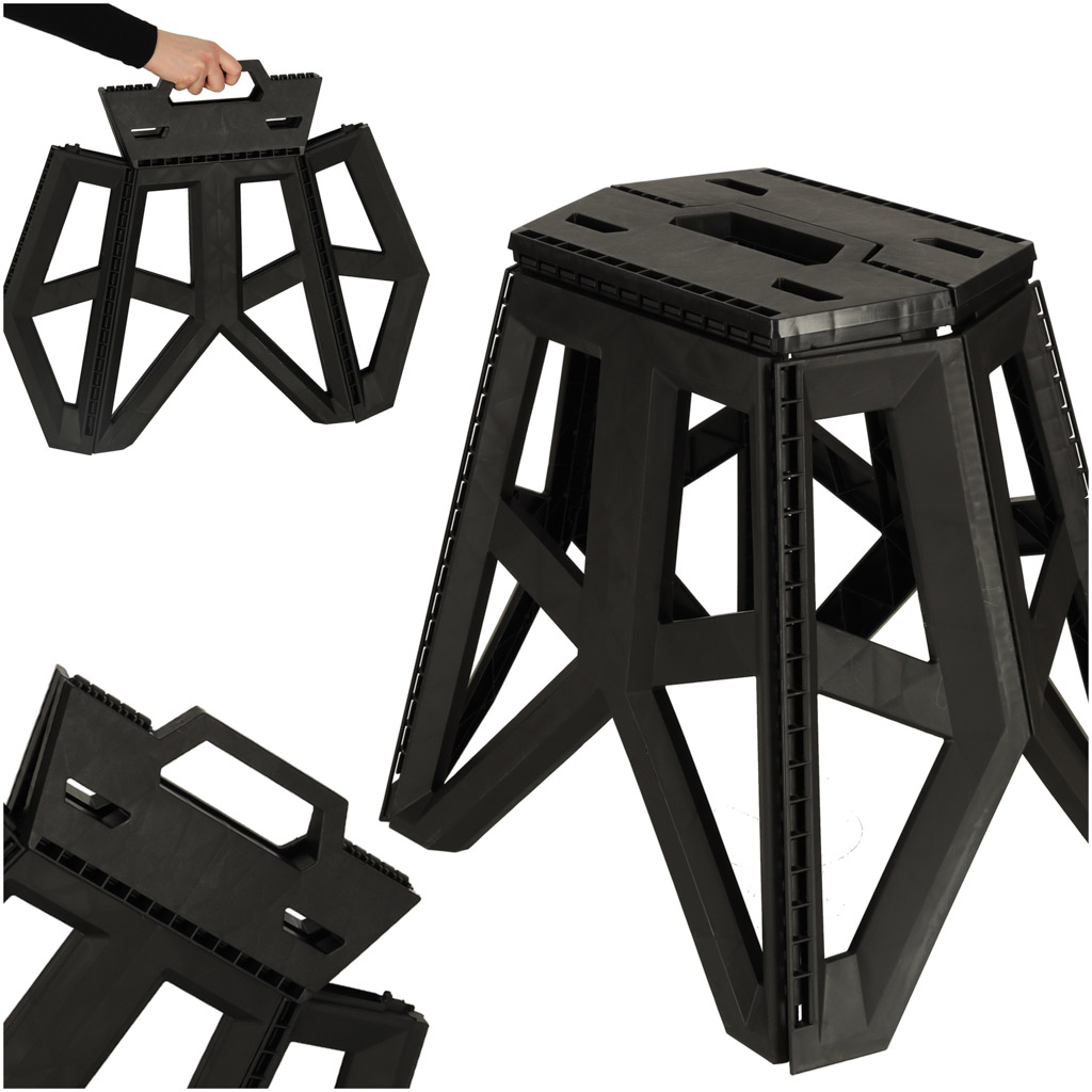 Tourist-folding-stool-black-164490 Туристичний розкладний стілець чорного кольору KX3294 - Зображення 1
