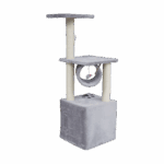 Кігтеточка для кота 30×30×92 см, сіра, REBEL ANIMALS RA-1002 - Зображення 6
