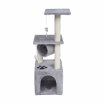 Кігтеточка для кота 30×30×92 см, сіра, REBEL ANIMALS RA-1002 - Зображення 3