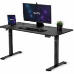 Стіл Hell's Chair з електричним регулюванням Black Carbon 140x70 см