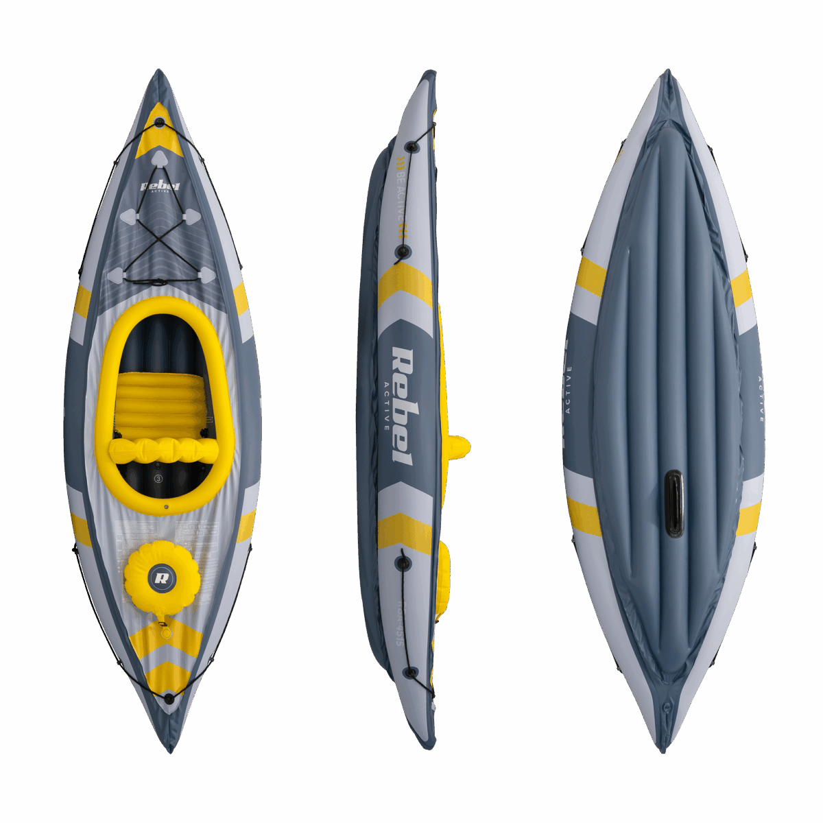 Надувний каяк REBEL RBA-4515 ACTIVE 282x90x43, комплект - Зображення 2
