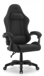 Геймерське крісло Hell's Chair HC-1008 Black 2.0 тканина/сітка