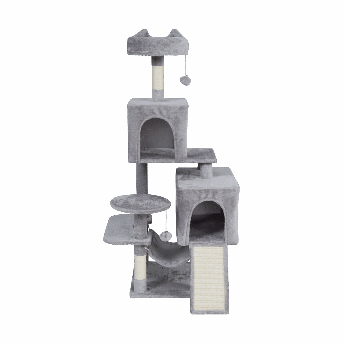 Кігтеточка для кота 45x45x137 cм , сіра, REBEL ANIMALS RA-1006 - Зображення 3