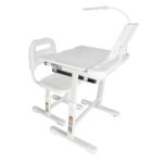 Дитяча парта Ikonka KX2974_2 регульований стілець, світлодіодна лампа, USB, біла - Зображення 2