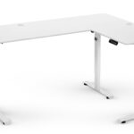 Стіл Hell's Chair White з електричним регулюванням кутовий 180x120 см