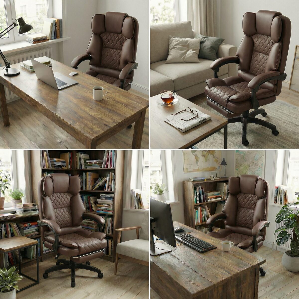 Офісне крісло Hell's Chair HC-1031 Brown екошкіра - Зображення 2