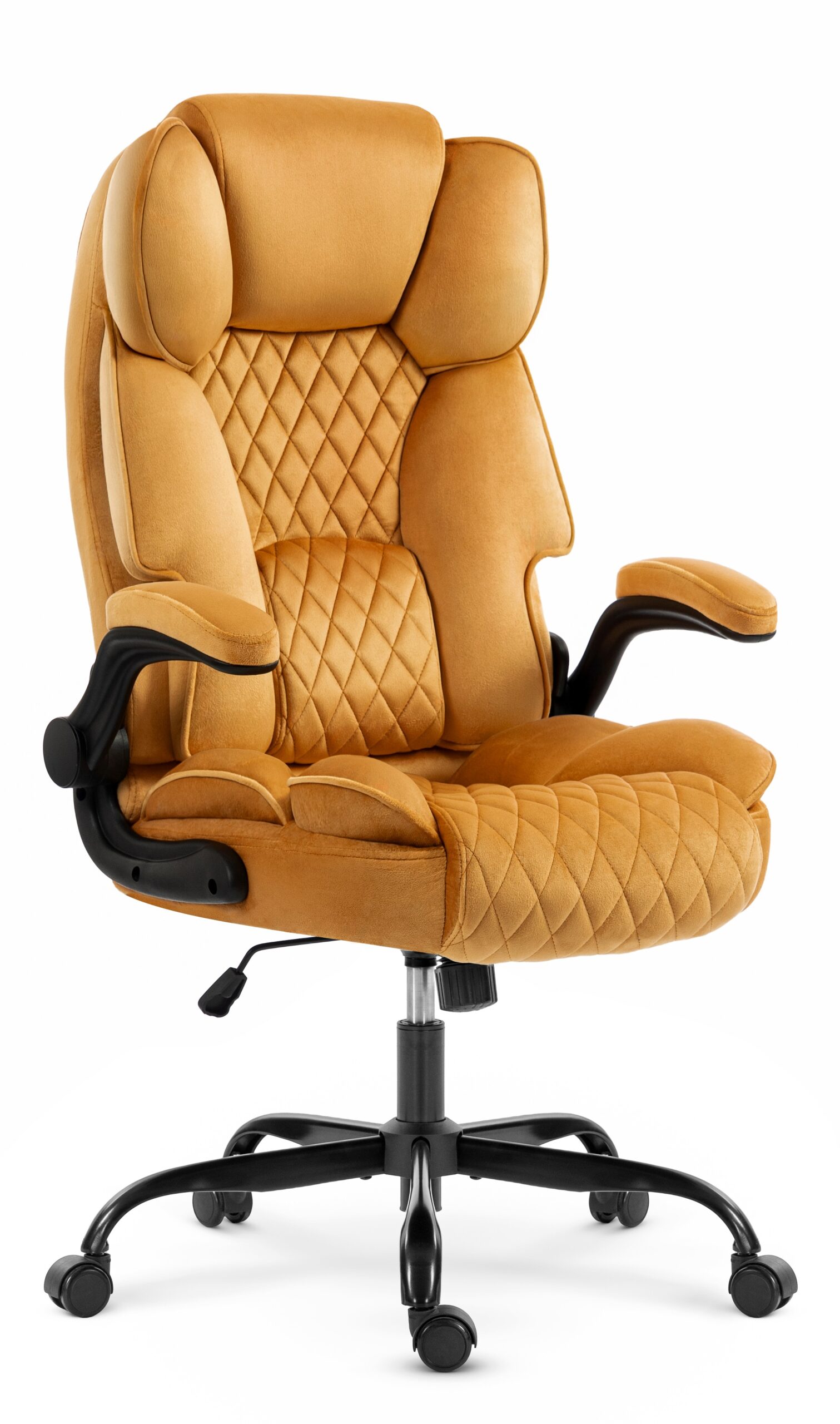 Fotel-biurowy-obrotowy-Hells-Chair-HC-1033-Mustard-Musztardowy-Tkanina Офісне крісло Hell's Chair HC-1033 Mustard (гірчичний) тканина - Зображення 1