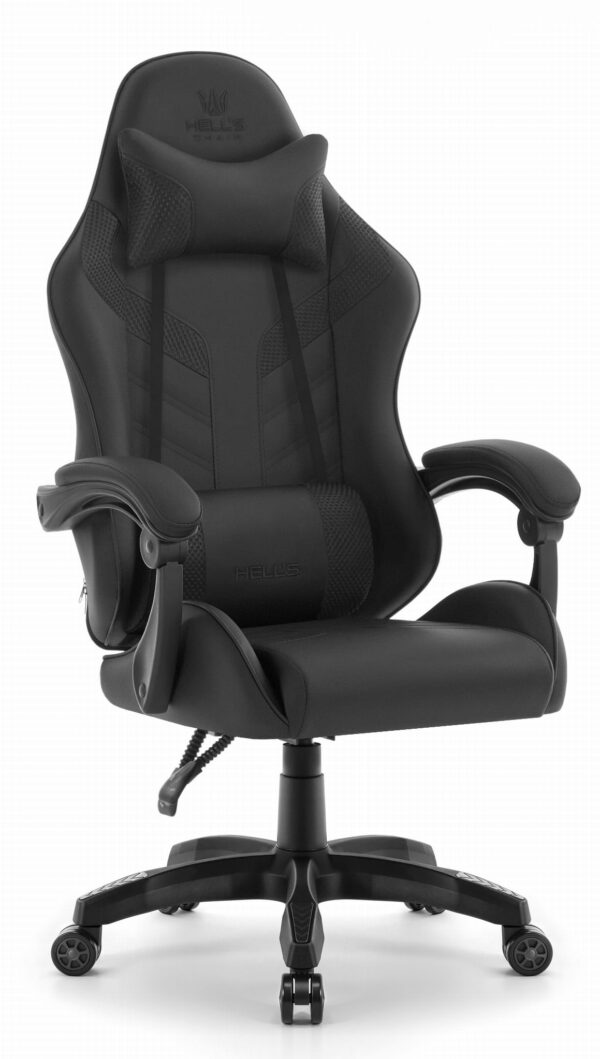 Геймерське крісло Hell's Chair HC-1007 Black тканина