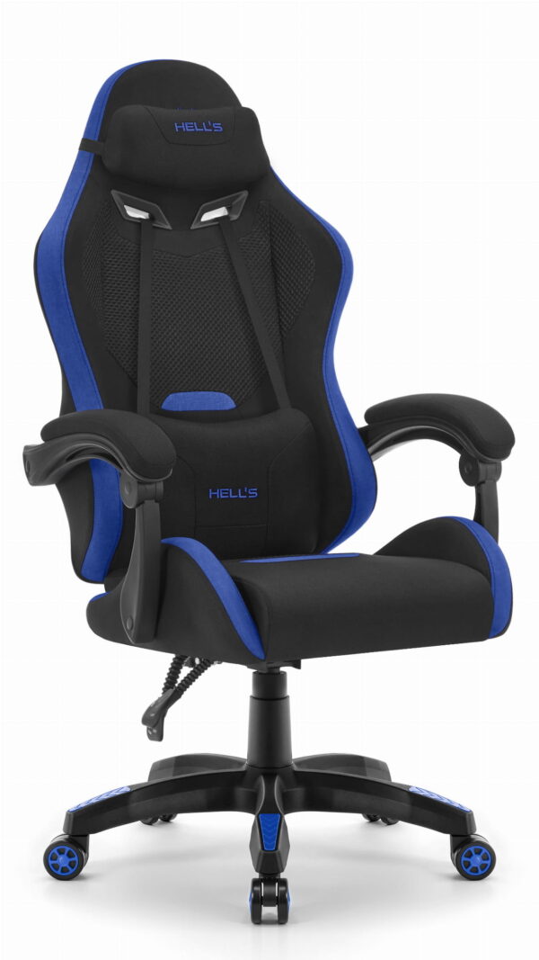 Геймерське крісло Hell's Chair HC-1012 Black Blue тканина