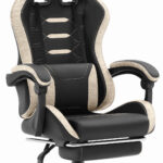 Геймерське крісло Hell's Chair HC-1039 2.0 Black Beige тканина