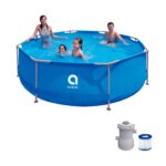 Каркасний круглий басейн Avenli 305x76 см зі зливним клапаном та фільтруючим насосом