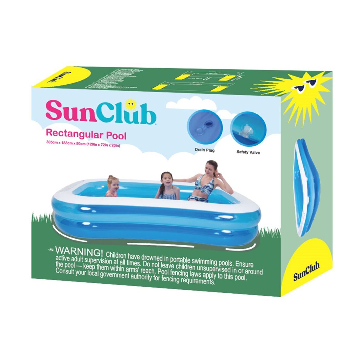 Надувний садовий басейн SunClub 51259 305x183x50 см з об'ємом 1087 л - Зображення 16