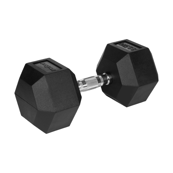 Гантель HEX Rebel Active 22,5 кг з чавуну з гумовим покриттям для силових тренувань