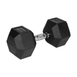 Гантель Rebel HEX 25 кг чавунна з гумовим покриттям для силових тренувань