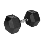 Гантель Rebel HEX 27,5 кг з гумовим покриттям міцна для силових тренувань