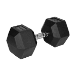Гантель Rebel Active HEX 32,5 кг з гумовим покриттям та чавуну для силових тренувань