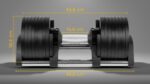 Регульовані чавунні автоматичні гантелі Rebel 36 кг, крок 2 кг для домашнього залу - Зображення 9