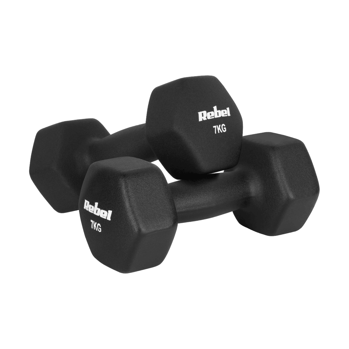 Гантелі HEX Rebel ACTIVE 2x7 кг з неопреновим покриттям, чавунні - Зображення 2