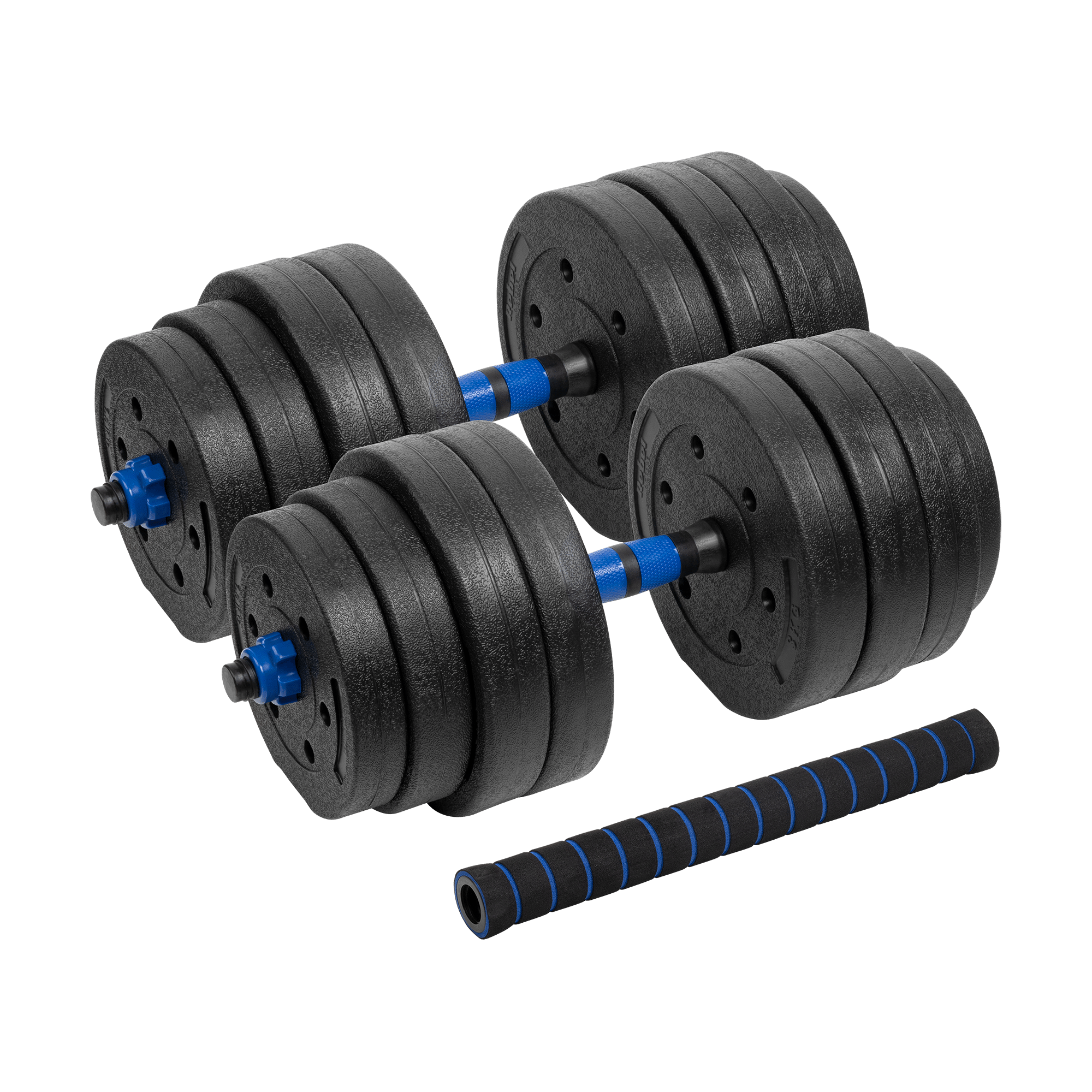 hantle-bitumiczne-regulowane-z-lacznikiem-2x20kg-rebel-active-e4eae58557cd4564ad9641c1cccecdd8-d8e78a7c Бітумні регульовані гантелі Rebel RBA-2302 ACTIVE 2x20 кг з роз'ємом для штанги - Зображення 1