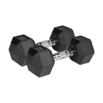 Гантелі Rebel HEX 2x10 кг з чавуну з гумовим покриттям для силових тренувань